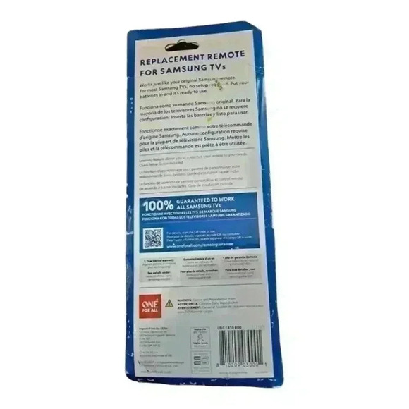 New Opened Package  Replacement Remote  Control for Samsung TV, One For All - Picture 2 of 2